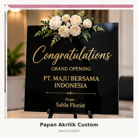 Papan Bunga Akrilik Gondangdia